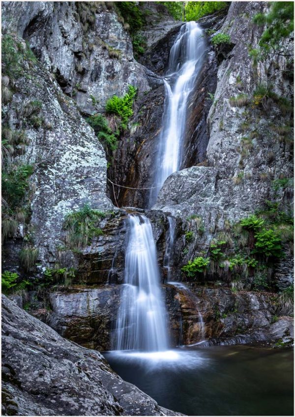 Fotokarte Wasserfall Riale di Mulitt bei Intragna im Centovalli (Tessin)